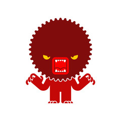 Hatred icon. Stress face monster concept. stressful situations. mental trauma Hater sign. Vector illustration