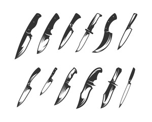 Set of Knife design vector. Modern vector pictogram for web graphics - stock vector
