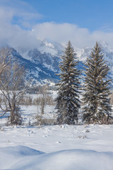 Fototapeta na wymiar Scenic Teton Winter Landscape