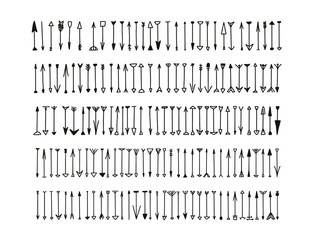 Arrows set isolated. Elements of graphic design.