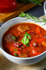 Spicy Mexican style beef with beans