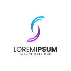 Obraz premium Modern Letter S logo design