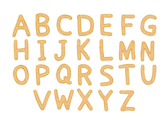Alphabet vector art color signs. Letters design.
