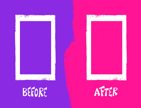 Before and After screen. Banner with empty space.