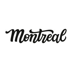 Montreal. Vector lettering