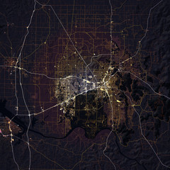 Map Huntsville city. Alabama