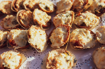 Fried dumplings in the market