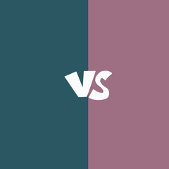 VS screen. Versus vector sign with copy space.