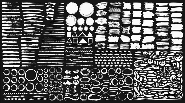 Ink brushes , dividers, circles and ornaments