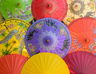 Colorful Thai umbrellas