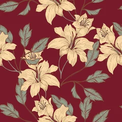 Wall murals Bestsellers Beautiful seamless floral pattern background.