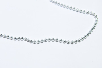 Silver necklace . Luxury brilliant jewelry pendant