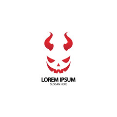 Devil logo vector icon template