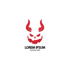 Devil logo vector icon template