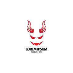 Devil logo vector icon template