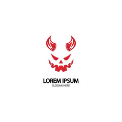 Devil logo vector icon template