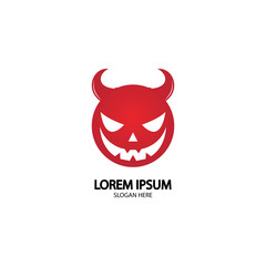 Devil logo vector icon template