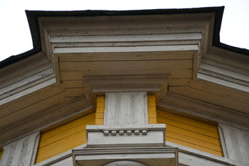 sculptures and decorative elements on the facade of buildings
