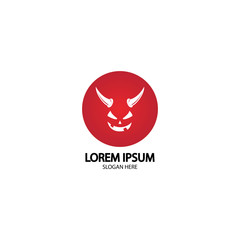 Devil logo vector icon template