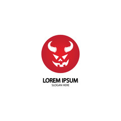 Devil logo vector icon template