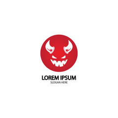 Devil logo vector icon template