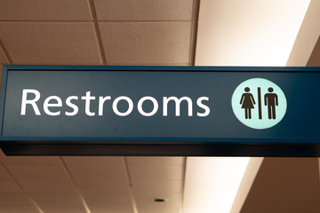 Male Female Restroom Info Signs