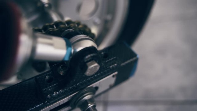 rear shock absorber suspension from custom motorcycle