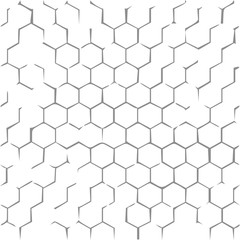 hand drawn honeycomb background. black and white pattern with hexagon lattice background. Stock Vector illustration