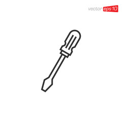 Screwdriver Icon Design Illustration