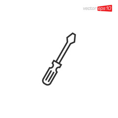 Screwdriver Icon Design Illustration