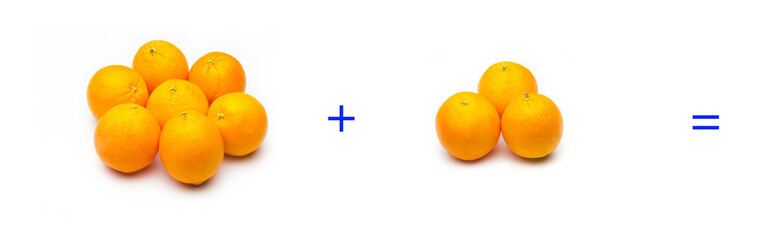 suma simple entre naranjas, c;alculo matematico sencillo