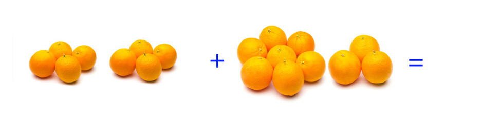 suma simple entre naranjas, c;alculo matematico sencillo