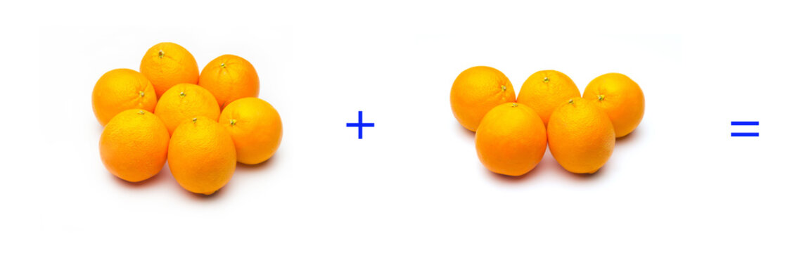 suma simple entre naranjas, c;alculo matematico sencillo