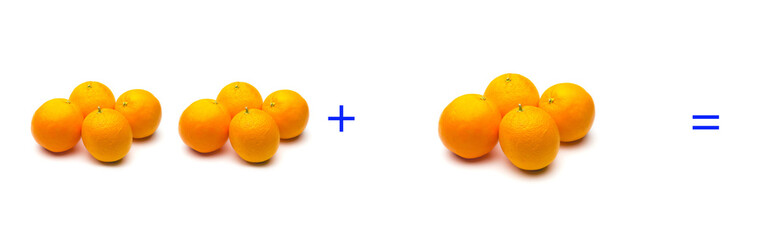 suma simple entre naranjas, c;alculo matematico sencillo