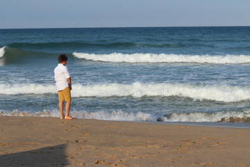 little boy at the shore