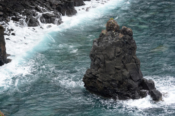 along the wild coast of Madeira, Portugal