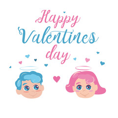 Funny little cupid with heart. Illustration of a Valentine's Day in a cartoon style. Amur baby angel. Cute funny cupid little god eros greece kids, romantic. Angel cupid love amur.