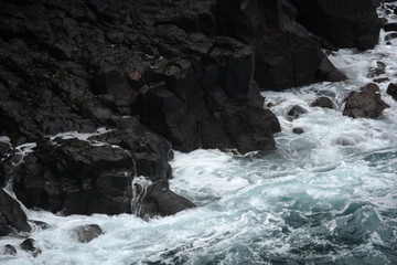 along the wild coast of Madeira, Portugal