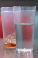 Half-Empty Glass of Water in Diner