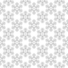 Floral seamless pattern. Gray and white background. Vector illustration