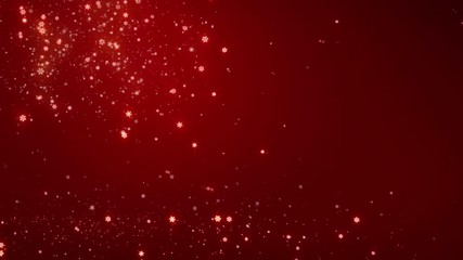 Joyeux Noel. Christmas background with bright snow. Background with the words Merry Christmas in different languages. French version. Loopable from frame 391 to the end.