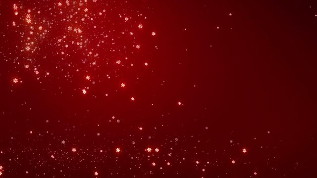 FELIZ ANO NOVO. Christmas background with bright snow. Background with the words Hapy New Year in different languages. Portuguese version. Loopable from frame 391 to the end.