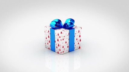Christmas gifts. 3D animation of 6 different Christmas gifts with nice ribbons opening. 