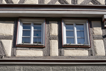 Obraz premium window of picturesque wattle house, Horb am Neckar, Germany