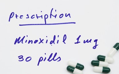 Prescription of minoxidil in pills for the treatment of alopecia