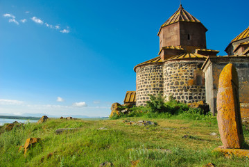 Monastic complex at Hayravank. Hayravank is 9th to 12th century Armenian monastery near village of...