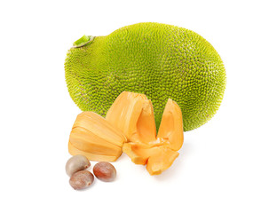 Fresh JackFruit isolated on white background