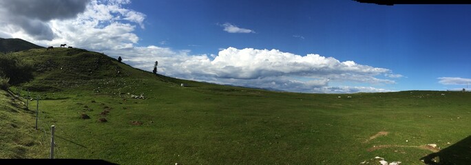 landscape with lake and mountains