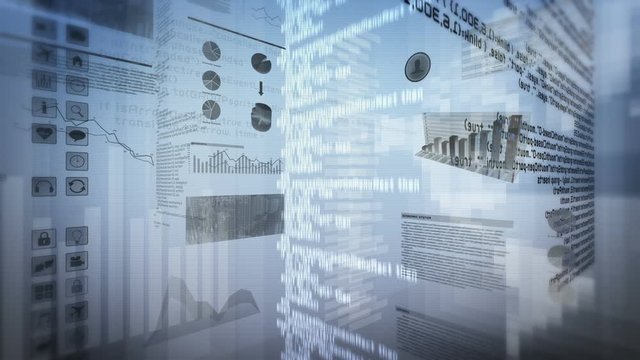 Financial data and charts. White/black. 360. Loopable. 2 videos in 1 file. Financial data and growing charts. Economy background. More color options in my portfolio.