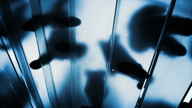 Silhouettes seen from a glass floor. Cold colors. Textured. More options in my portfolio.